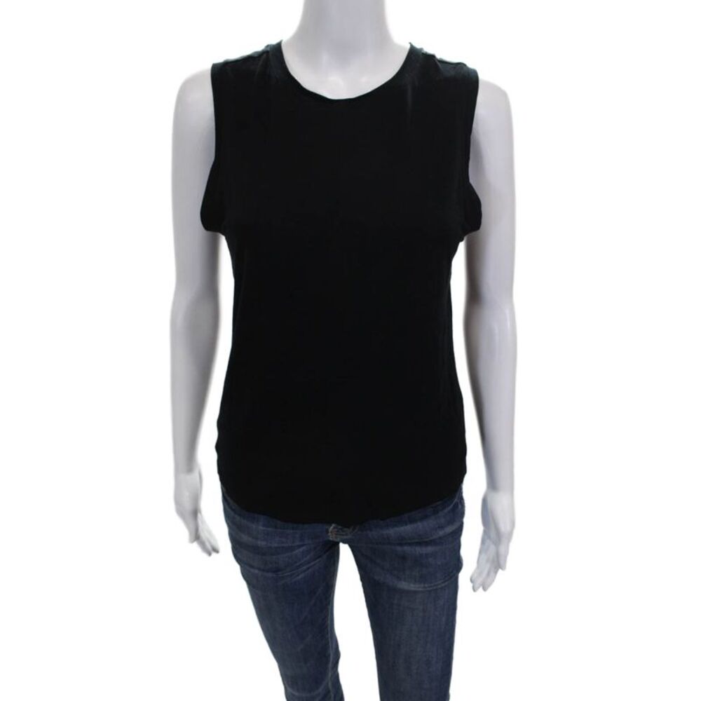 Splits 59 Womens Basic Sleeveless Tank Black Crew Neck 95% Viscose Size XS